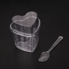 Чашка для десерта, прозрачная, на день рождения, красивая, одноразовая, мусс, чашка для торта, PS Love, посуда для дома, свадьбы, вечеринки, кухни, молочный коктейль