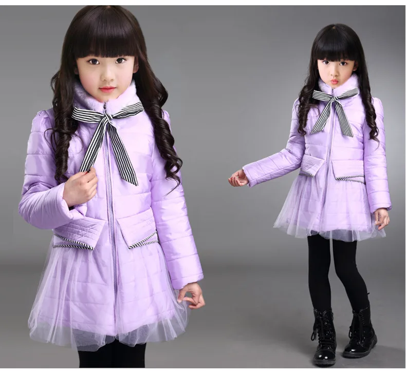 Осенне-зимняя куртка для девочек, пальто, детская верхняя одежда, пальто, детская теплая хлопковая стеганая одежда с капюшоном, От 4 до 12 лет, куртка для девочек-подростков
