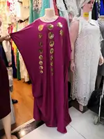 New African Women's Clothing Dashiki Abaya Fashion Sequins Embroidery Christmas Flower Loose Dress Free Size 5