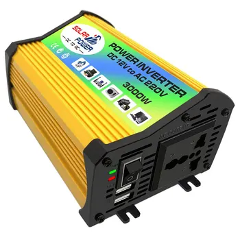 

New Car Conversion Inverter LED Display Dual USB Yellow 6000W 4000W 3000W Inverter 12V-220V Multiple Protection