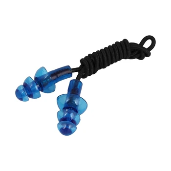 

Soft silicone water bungee corded swim ear plugs ear plug