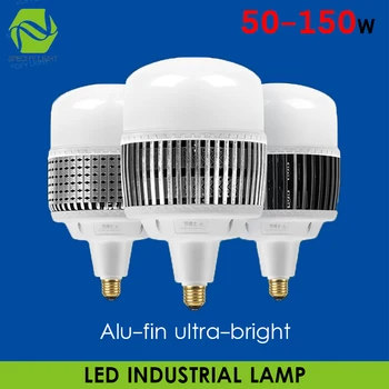 

2019 New Designed 50W 80W 100W 150W Aluminum Fin E27 LED Light Bulb 165-265V Smart IC