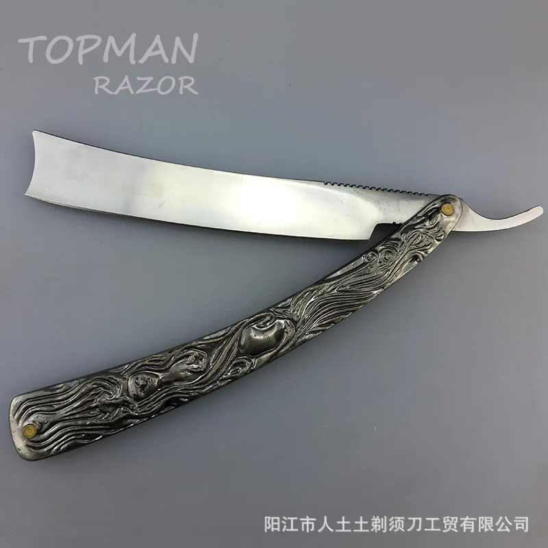 Razor Manual Razor Vintage Gift Eyebrows Hair Razor and Blades Antique Black Folding Shaving Knife G1106 1