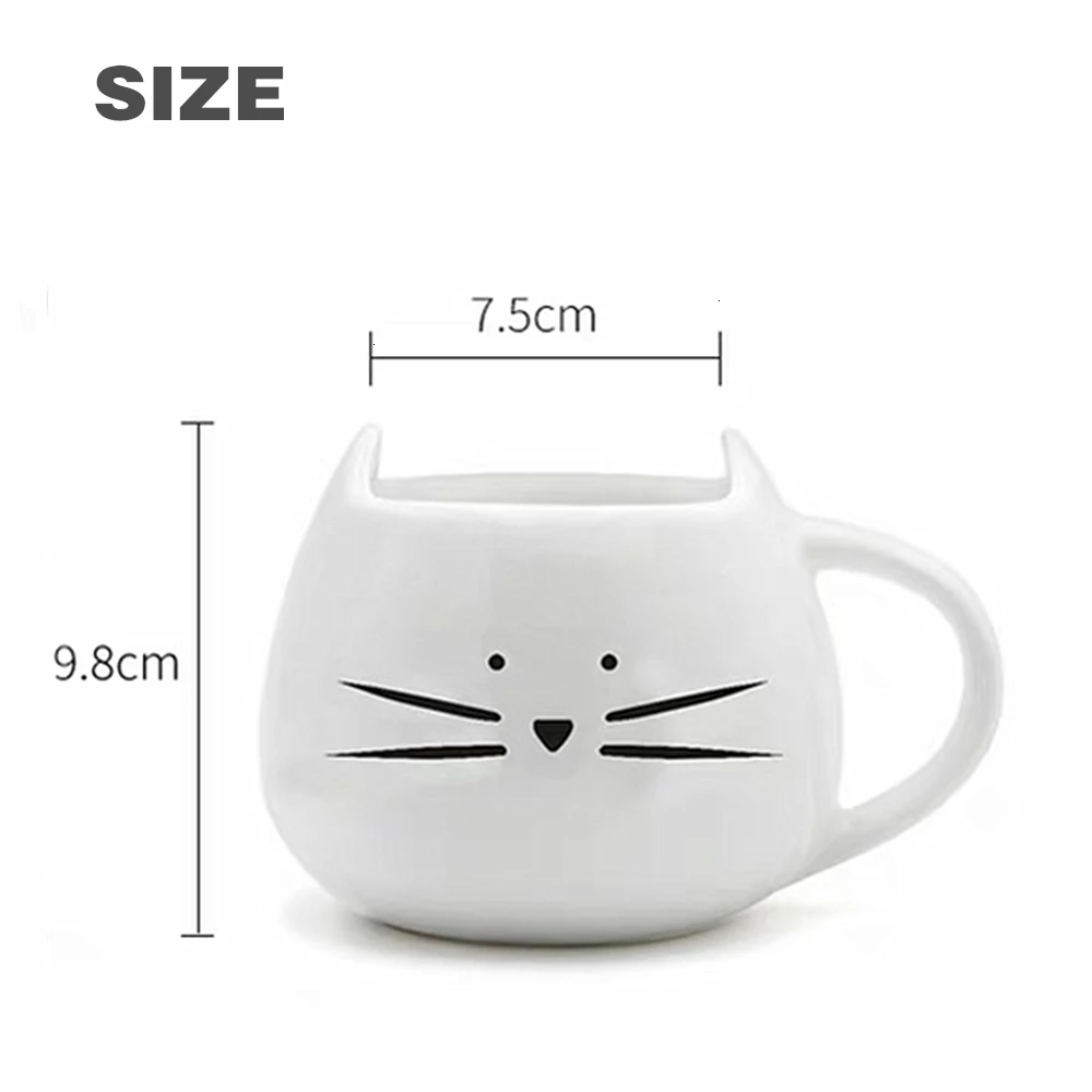 Ceramic Cute Cat Mugs Coffee Milk Mug With Handle 400ml creative Animal Tea Cup Breakfast Drinkware Novelty Nice Gifts (4)