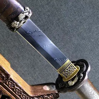 

Hand-Forged JP. Warrior Katana Sword temper folded vein steel blade Samurai kampilan Tachi style