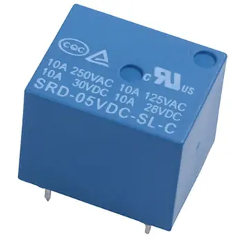 

10Pcs SRD-05VDC-SL-C DC 5V Rating Coil SPDT Miniature Power Relay Blue