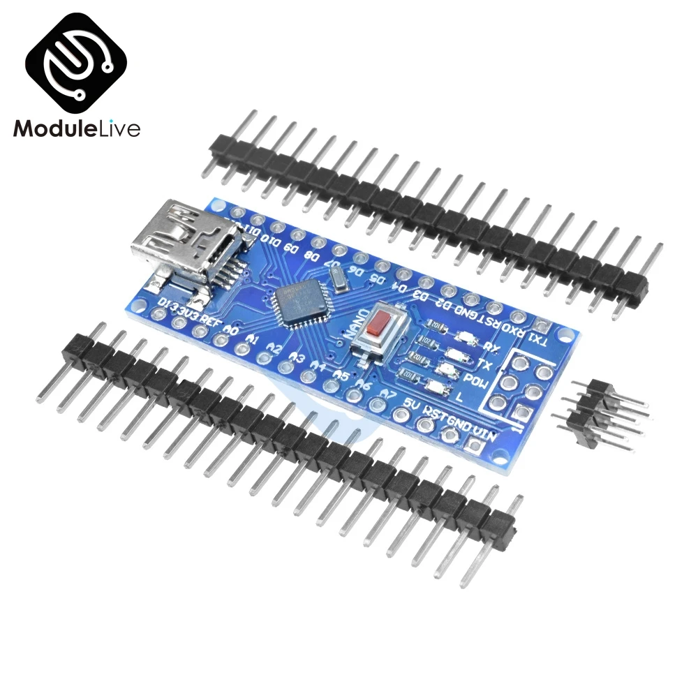 Buy 100Pcs/Lot Mini USB CH340 Nano 3.0 Atmega328P atmega328 Controller Board For Arduino CH340 MEGA328 NanoV3.0 5V 16M Driver Module