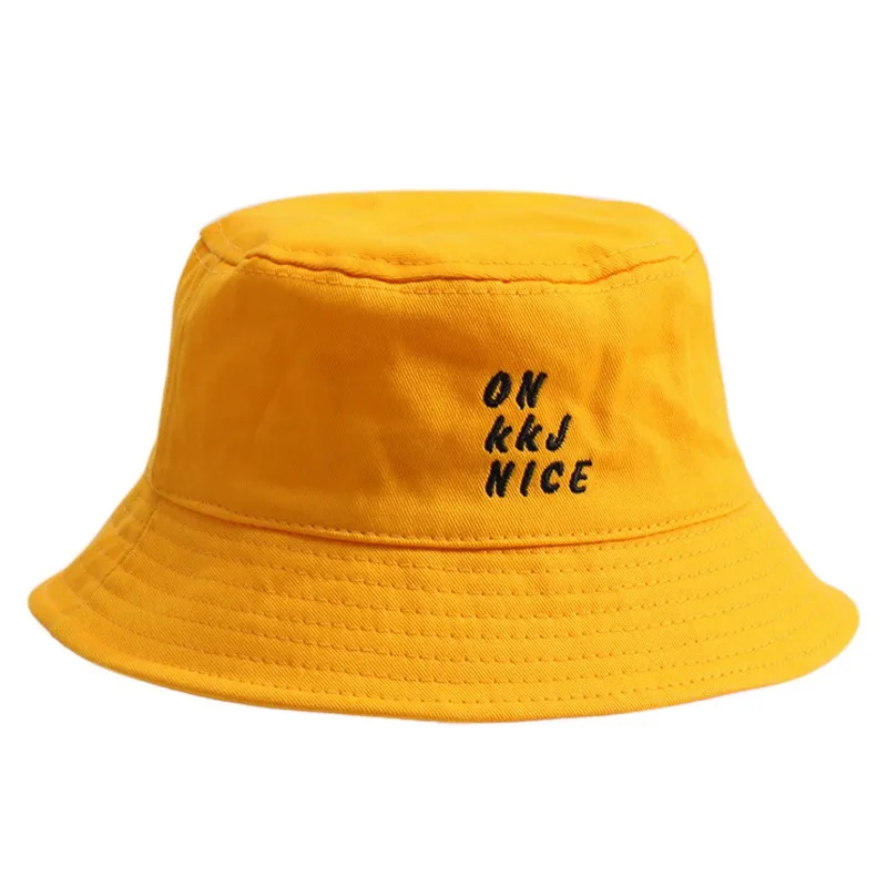 New Fashion Baby Boys Girls Toddler Letter Pattern Bucket Hats Caps Reversible Sun Headwear - Цвет: CY