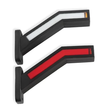 

2pcs Red Amber White Side Marker 30 LED Lights Outline Lamp Car Truck Trailer Van LED Lights Trailer Side Marker Light