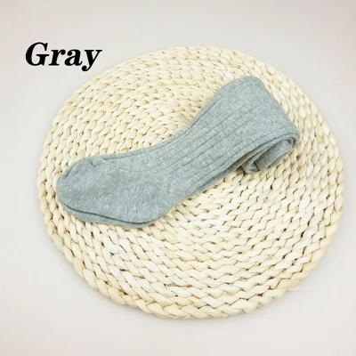 Gray От 0 до 10 лет, Новые осенне-зимние колготки для девочек детские колготки для малышей, чулки для девочек хлопковые теплые колготки, плотные колготки - Цвет: Gray
