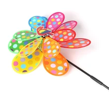 Забавная детская DIY красочная ветряная мельница в виде подсолнечника, детская игрушка для активного отдыха, садовый декор, подарок для детей