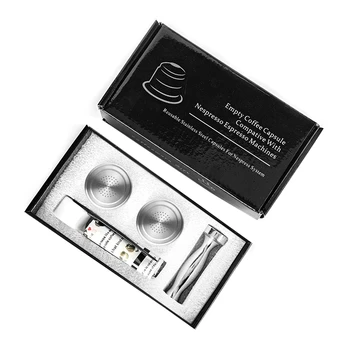 

Recargables Coffee Filter Espresso Capsulas Stainless Steel for Nespresso Refillable Reusable Capsule Coffee Filter Set