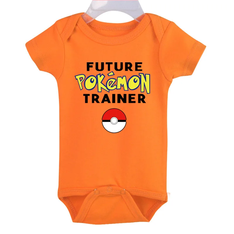 

Hot Selling Infant Pokemon Go Printed Onesie Summer Baby Triangle Romper Crawling Clothes