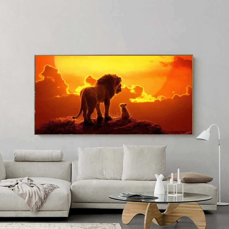 The Lion King Movie Poster Wall Art Canvas Print Canvas Painting Decorative Picture Living Room Decor