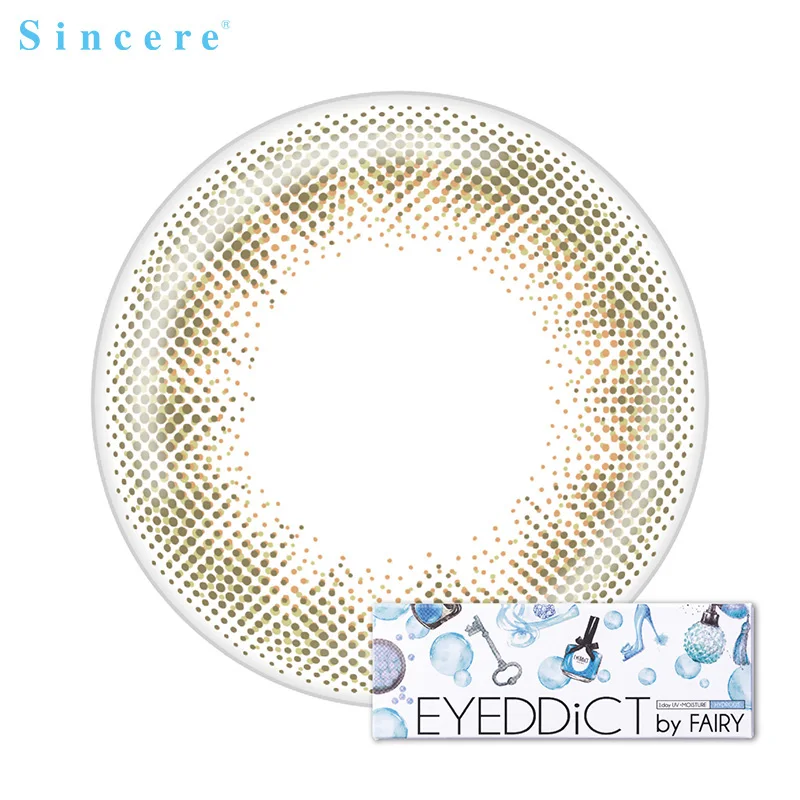 Душевное видение бренд EYEDDICT глазные контактные линзы для глаз ежедневный день бросок 10 линз контактные линзы для глаз - Цвет: Spice Lime