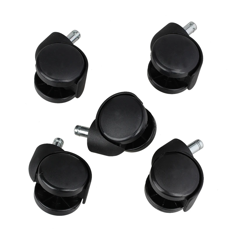 

TOP!-5 x Replacement Office Computer Chair Stem Swivel Castors Casters Wheels Black