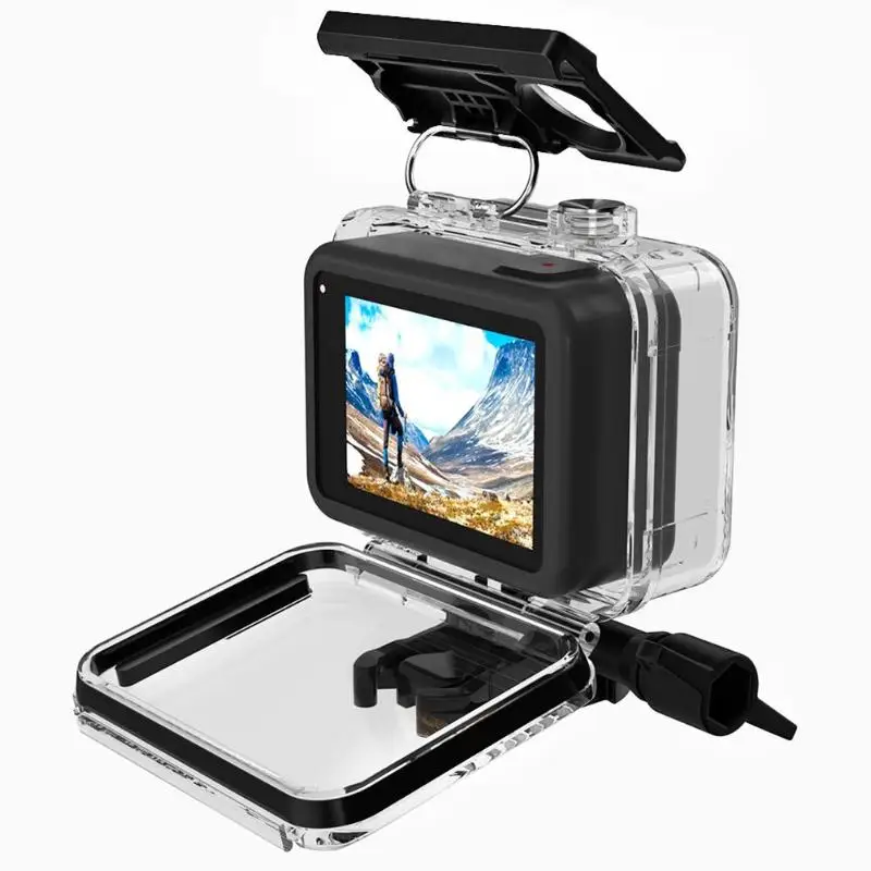 60 м подводный водонепроницаемый чехол для GoPro Hero 8 Защитный чехол Корпус черный объектив камеры 60 м Дайвинг аксессуары для плавания