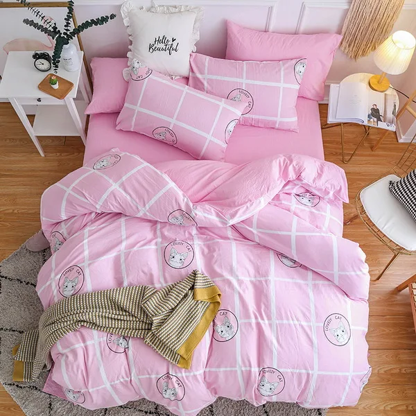 Dreampatar модный мультфильм 1 шт. пододеяльник 1 шт. плоский лист 2 шт. наволочка домашний комфорт постельные принадлежности простые текстильные изделия BY216B - Цвет: Style 20