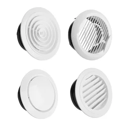 Adjustable Air Ventilation Cover Round Ducting Ceiling Wall Hole Abs Air Vent Grille Louver Kitchen Bath Air Outlet Fresh System