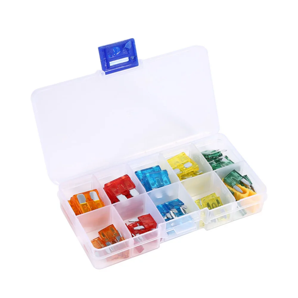 New mini 50pcs Auto Car Blade Fuse Assortment Motorcycle SUV Boat Truck Automotive Box Kit APM ATM 5A 10A 15A 20A 30A | Автомобили и