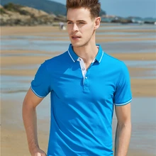 Мужские поло Polocamisa Masculina, повседневная мужская рубашка, модные рубашки поло, Однотонная рубашка поло Para Hombre