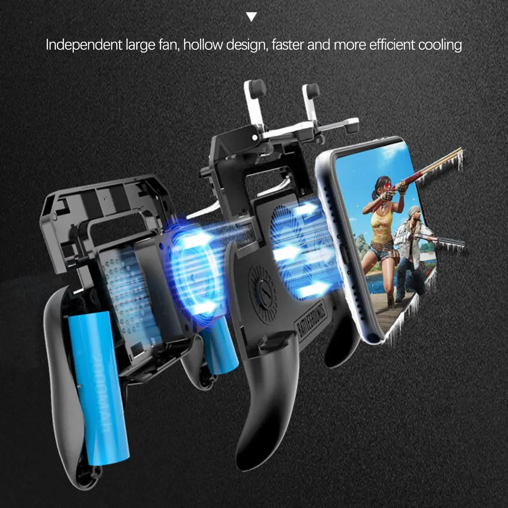  Gamepad Mobile Trigger Controller L1R1 Shooter Joystick Game Pad Phone Holder with 2000/4000mAh Pow