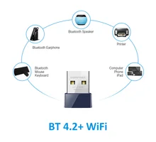 USB WiFi Adapter 150Mbps 2.4G WiFi Bluetooth-compatible 2in1 BT4.0 Adapter Dongle Wifi USB Adaptor Desktop Laptop Wifi Receiver