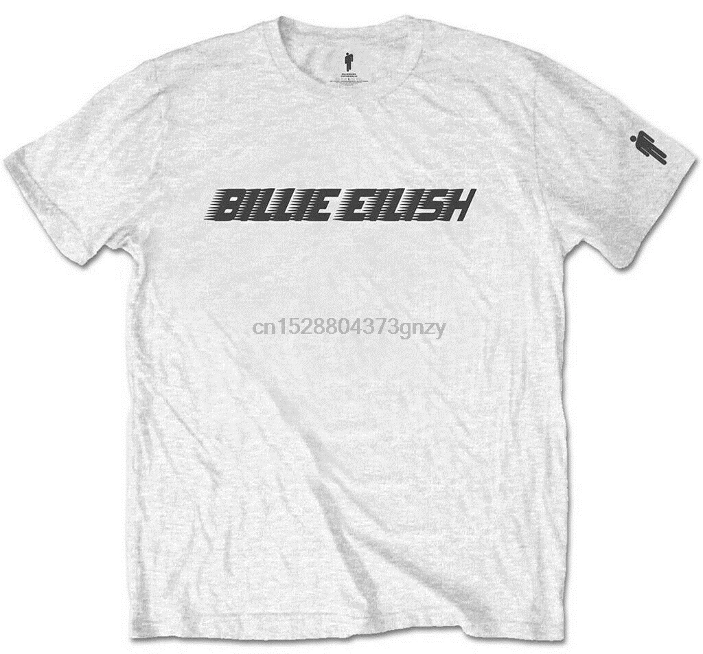 Camiseta con el logotipo de Billie Eilish Black Racer (blanco) ¡nuevo  oficial!|Camisetas| - AliExpress