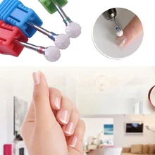 Горячая 1 шт. Средний керамический пламенный гвоздь белая Шлифовальная головка профессиональная электрическая дрель для ногтей маникюрная машина пилочки Инструменты для дизайна ногтей