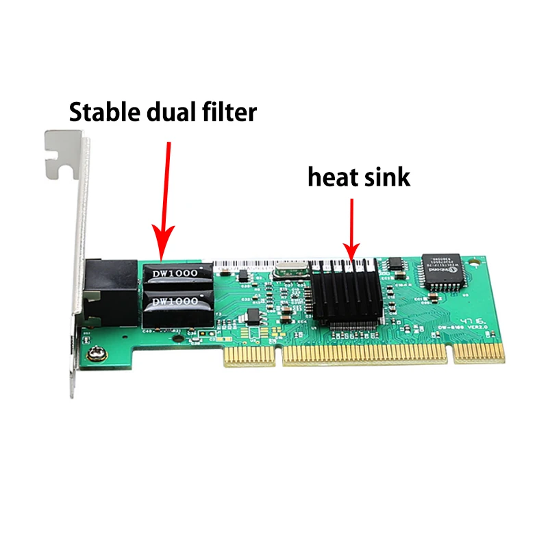 Сетевая карта PCIE Встроенная Проводная гигабитная Ethernet карта RTL чип 10/100/1000 Мбит/с полнодуплексная/полудуплексная сетевая карта PCI-E