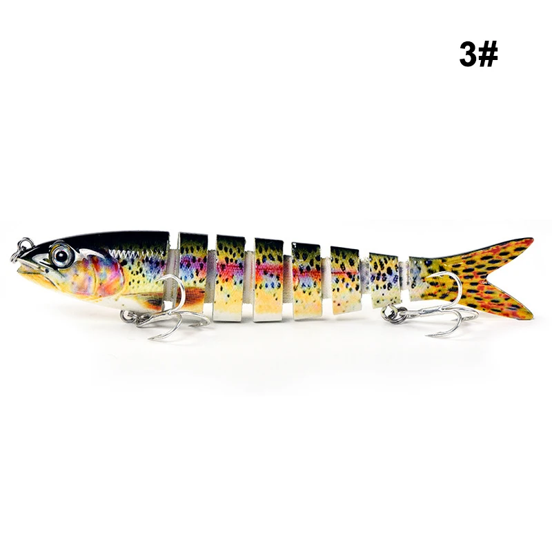 Isca de Pesca com 6 Quente Robótico Natação Isca Multi-seção Ganchos Lifelike Duro Finshing Acessório X85 13.5cm 16 Quente robótico natação isca 13.5cm multi-seção isca