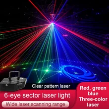 Aliexpress - 6 Eyes Laser Pattern Light DMX Animation Scan  Laser Projector RGB Laser Light Laser Beam Pattern Light laser stage lighting