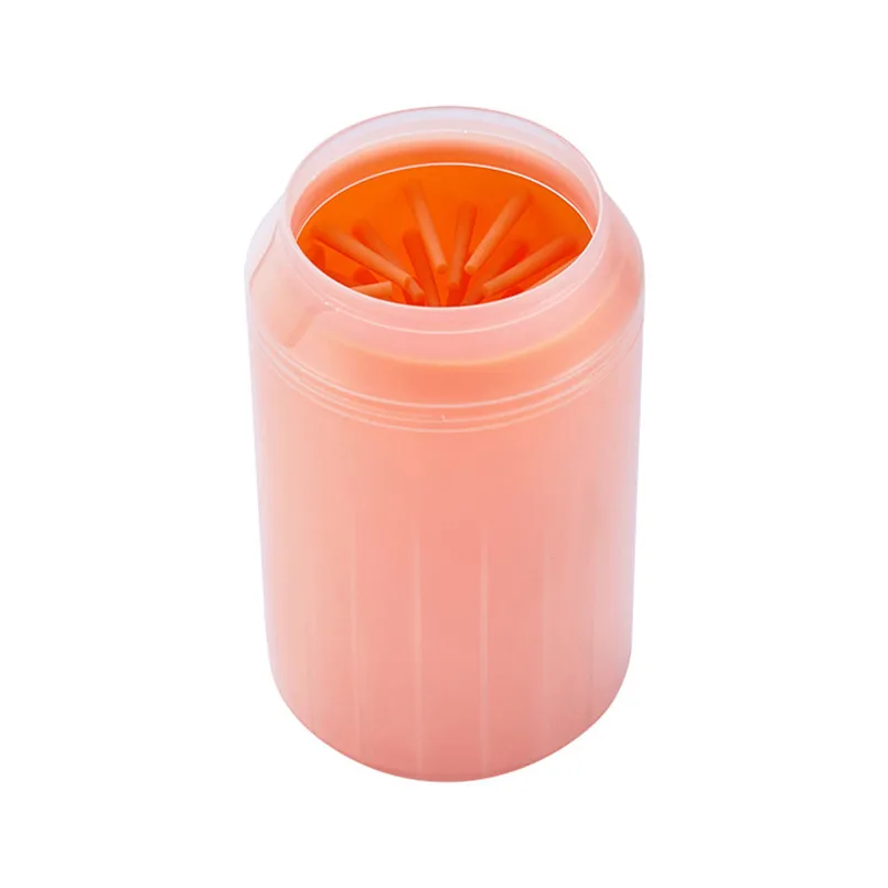 Розовый Portable Pet Dog Paw Cleaning Dog accessories Pet Cleaning Brush Cup Dog Foot Paw Clean Tool Outdoors Washing Washer 30JULY23 - Цвет: Розовый