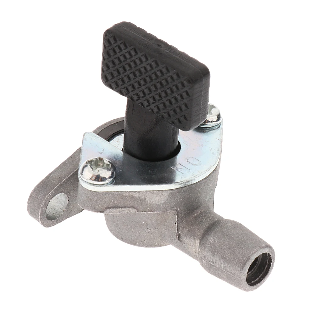 2pcs ON/Off Fuel Shut-off Valve Switch Fuel Pump Petcock For 47cc 49cc 2 Stroke Motorcycle ATVs Quad  Dirt Bikes (Black+Silver)