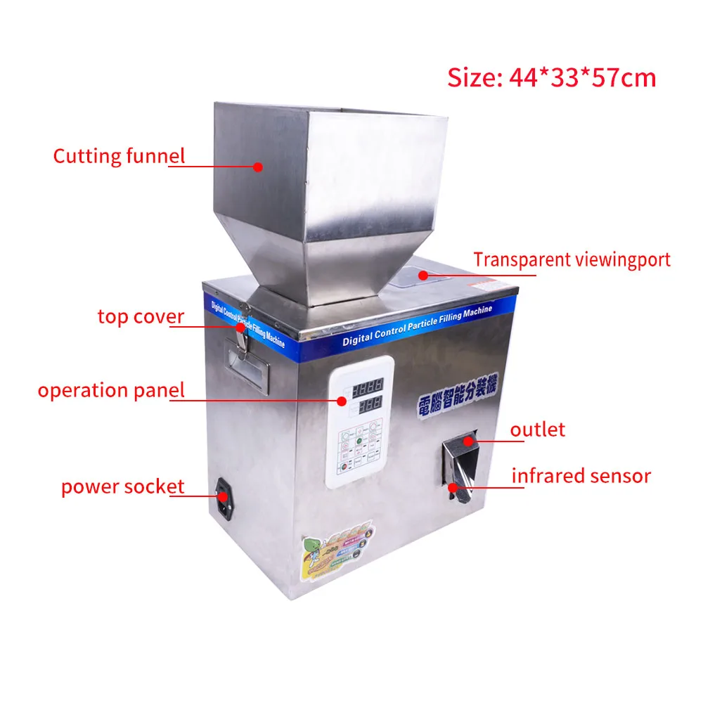 Granule Powder Filling Machine 500G Automatic Weighing Machine Medlar Packaging Machine For Tea Bean Seed Particle 220V/110V 3