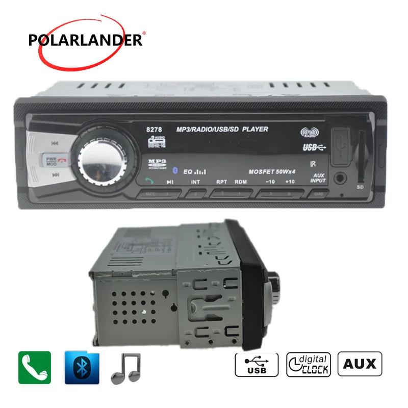 Авторадио bluetooth автомобильный стерео 12 В MP3-плеер Автомобильное аудио bluetooth/SD карта/USB порт/AUX IN/1 Din радио-Кассетный проигрыватель