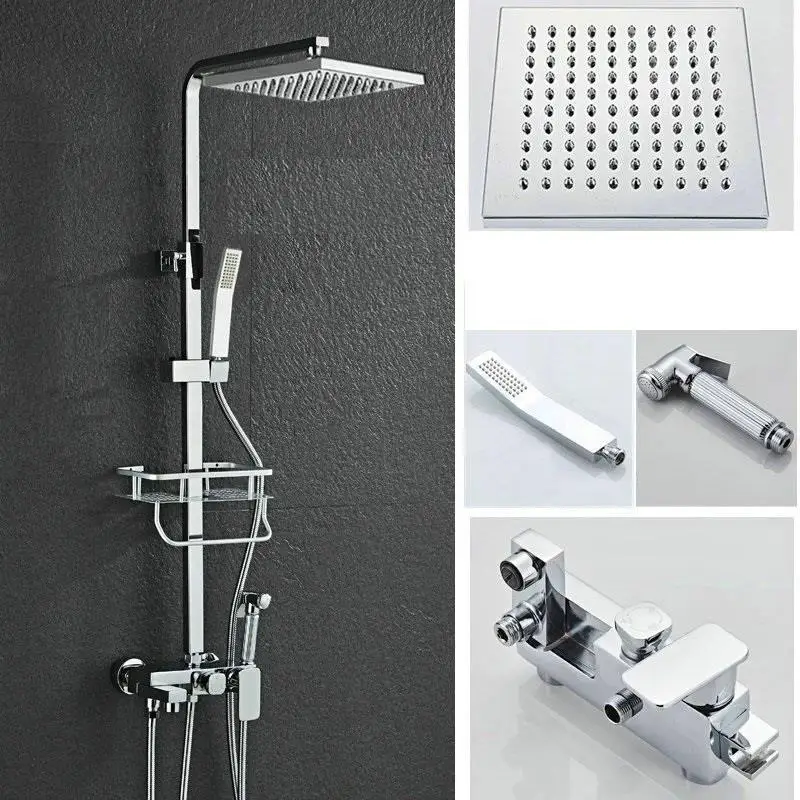 MODEL V Preto Colonne De Piscina Black Duschset Prysznic Choveiro Douche Eletrico Ducha Chuveiro Do Banheiro Душевая система для ванной комнаты - Цвет: MODEL V