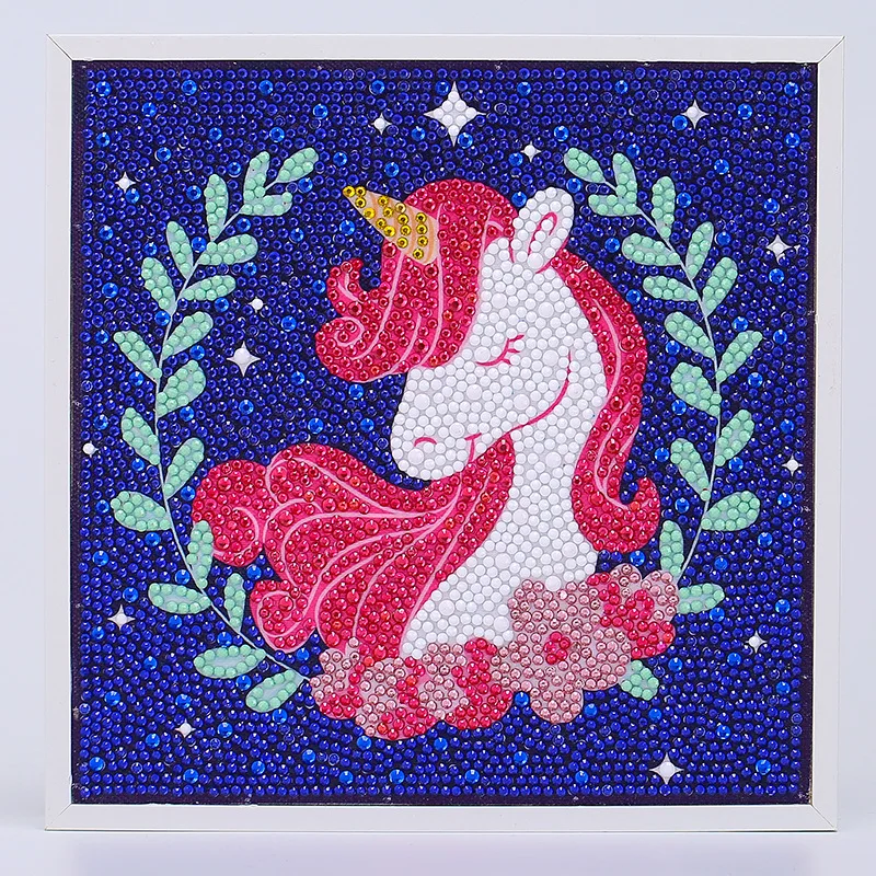 Дети DIY алмазная живопись игрушки Обучающие с рамкой ручная головоломка Творческий Детский сад Школа детские игрушки подарки - Цвет: D
