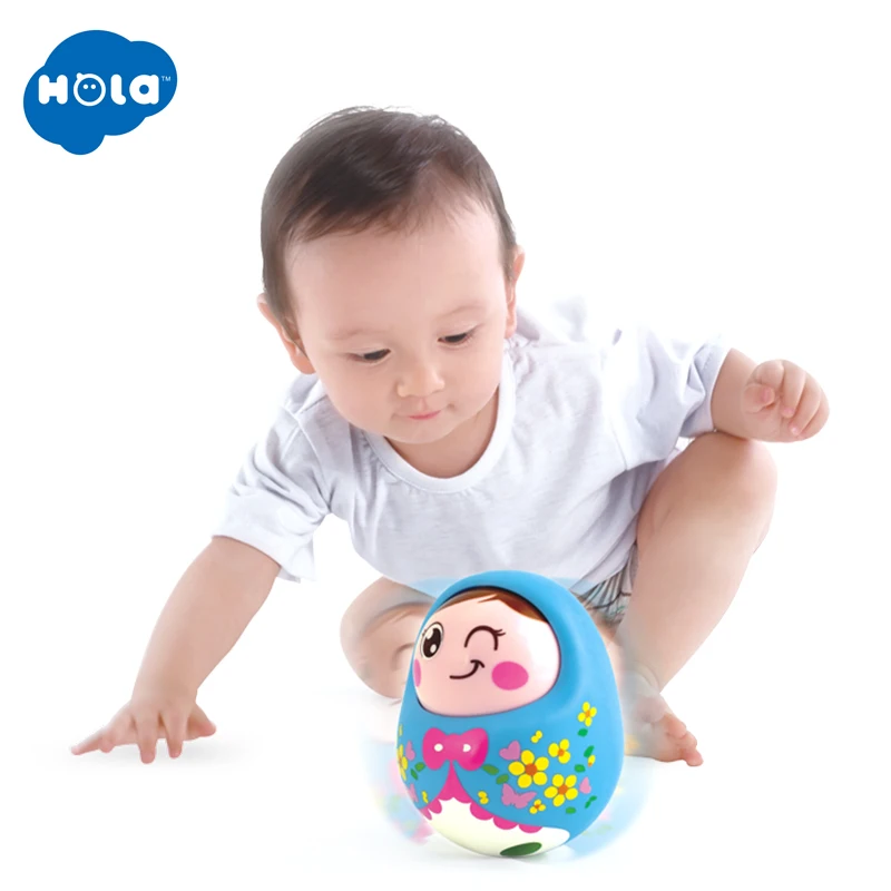 

HOLA TOYS 979 Baby Toys Rattles Nodding Matlyoshka Tumbler Doll Sweet Bell Music Roly-poly Learning Educational Toys For Gifts
