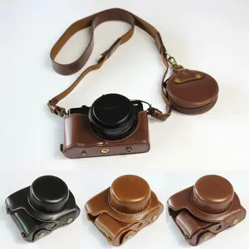 

HQ Leather Camera case Bag Grip strap for Panasonic LUMIX LX100/LX100 Mark II