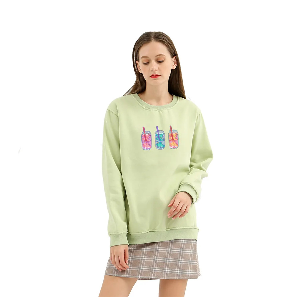 

Crew Neck Swearshirt Ladies Hoodies and Sweatshirts Cute Small Fresh Kawaii Aesthetic Clothes Harajuku Girls Cartoon Sweetshirt