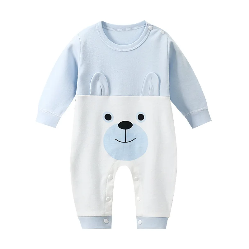 CYSINCOS Autumn Cute Baby Long Sleeve Jumpsuit Cartoon Animal Pattern Romper Infant Cotton Clothes Newborn Tracksuit Baby Outfit