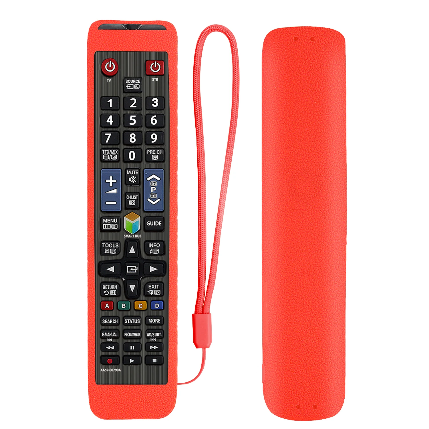  Paquete de 2 fundas para mando a distancia para Samsung TV,  LED, LCD, HD, TV, 3D, Smart TV, BN59-01199F, BN59-01315A, color rojo y azul  : Electrónica