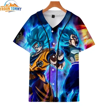 

Dragon Ball print kawaii New Print Baseball Jacket Summer Short Baseball Funny jacket Fashion Dragon Ball High Quality Jacket