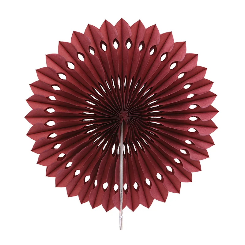 EF11 burgundy 1 шт. Бумага производит 20/25/30 см Бумага вентиляторы для Свадебная вечеринка украшения Baby Shower поставки турецкие Настенные светодиодные лампы для домашнего интерьера ручной работы& Living Декор 8 - Цвет: EF11 burgundy