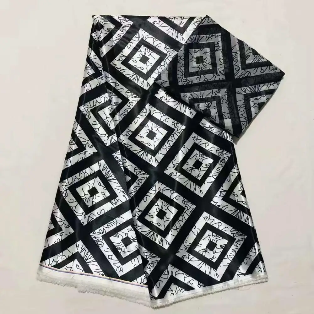 Имитация шелковой ткани африканская ткань для печати 4+ 2 ярдов африканская ткань нигерийская Анкара Africain tissu воск SM30