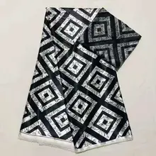 Имитация шелковой ткани африканская ткань для печати 4+ 2 ярдов африканская ткань нигерийская Анкара Africain tissu воск SM30