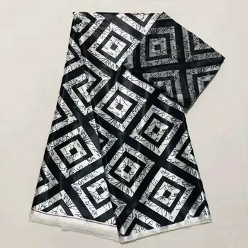 

Imitated silk fabric African prints fabric 4+2 yard African fabric Nigerian Ankara fabrics 2019 Africain tissu wax SM30