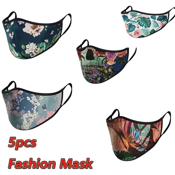 

24h Fast Shipping 5pcs Adult Cycling Running Dustproof Windproof Anti-spitting Protective Washable Mask In Stock Covers Mouths
