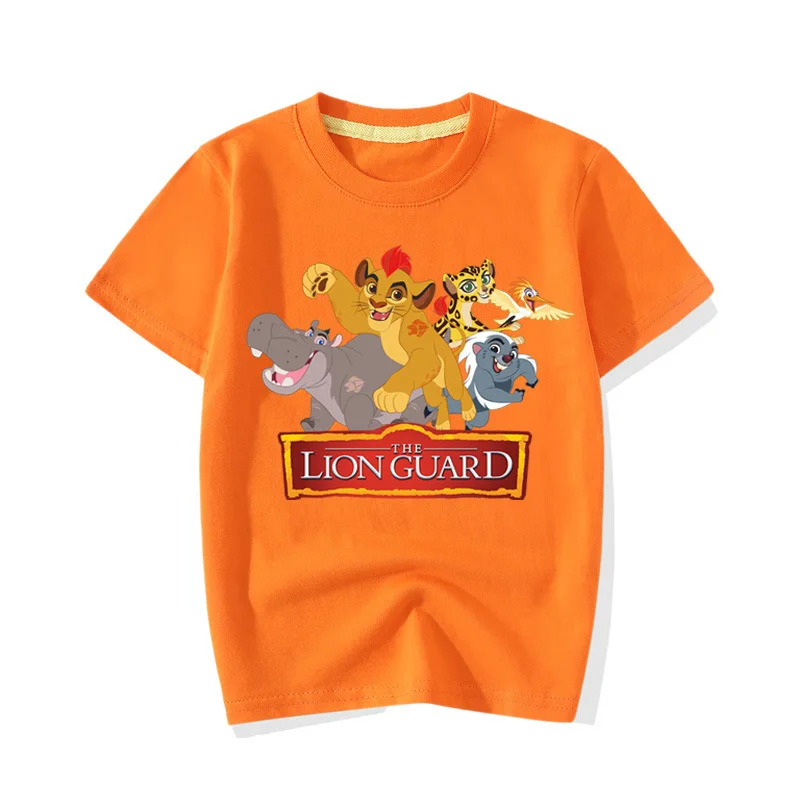 Camiseta/Детская футболка с короткими рукавами с изображением короля льва Диснея; летняя дышащая детская одежда из хлопка